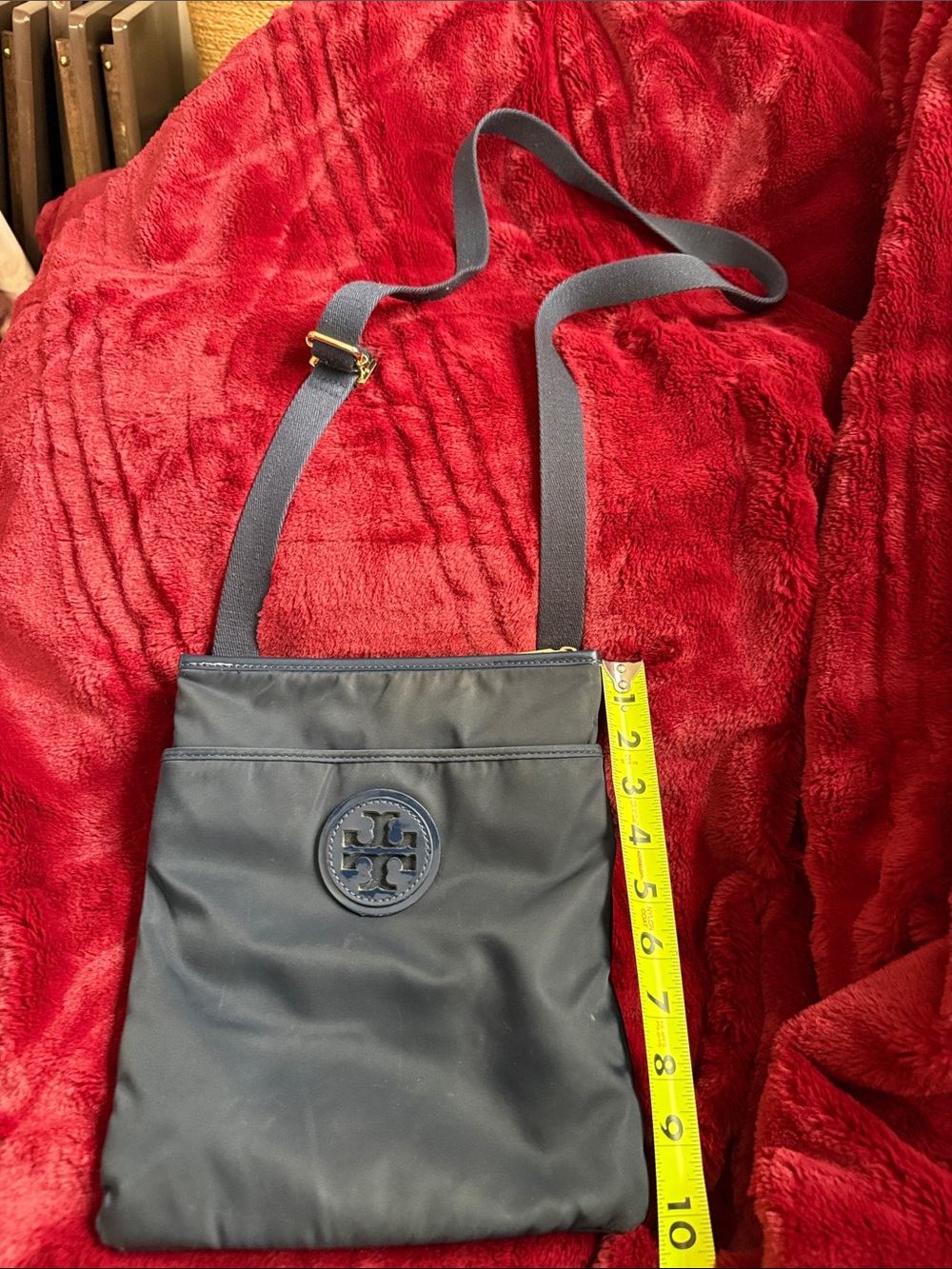 Tory Burch Navy Crossbody with Gold Hardware Accents